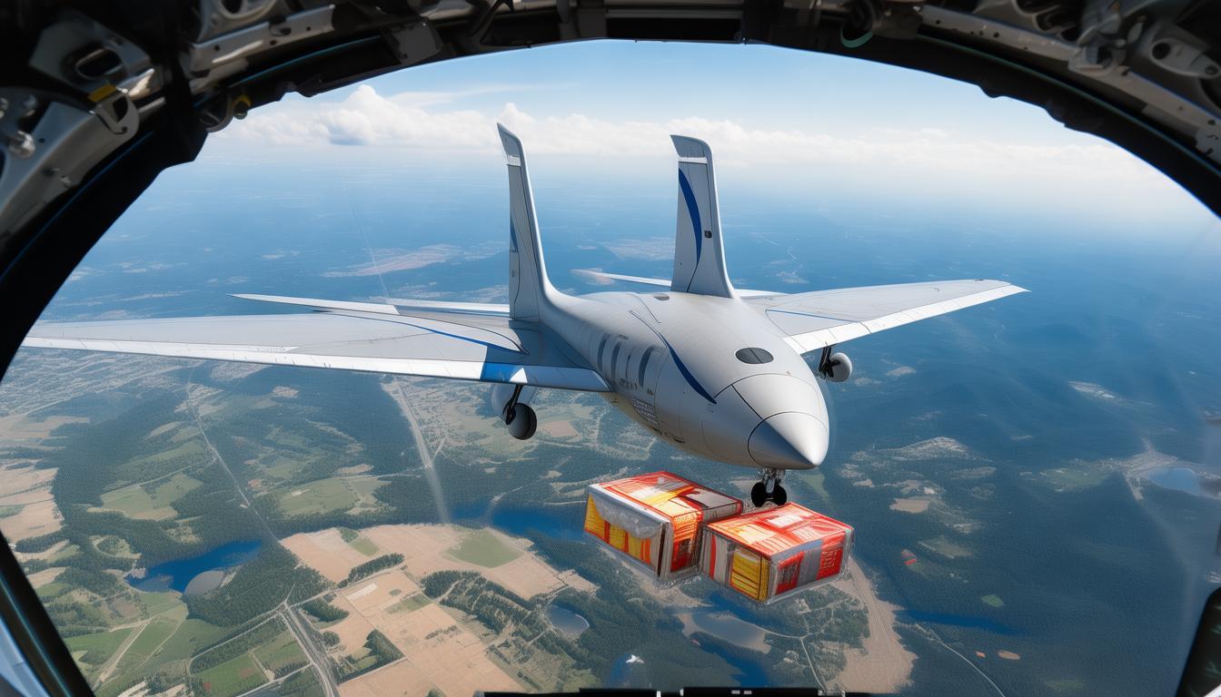 TP1000无人运输机首飞成功，智能空投功能成为亮点_无人空投小飞机_空投无人机