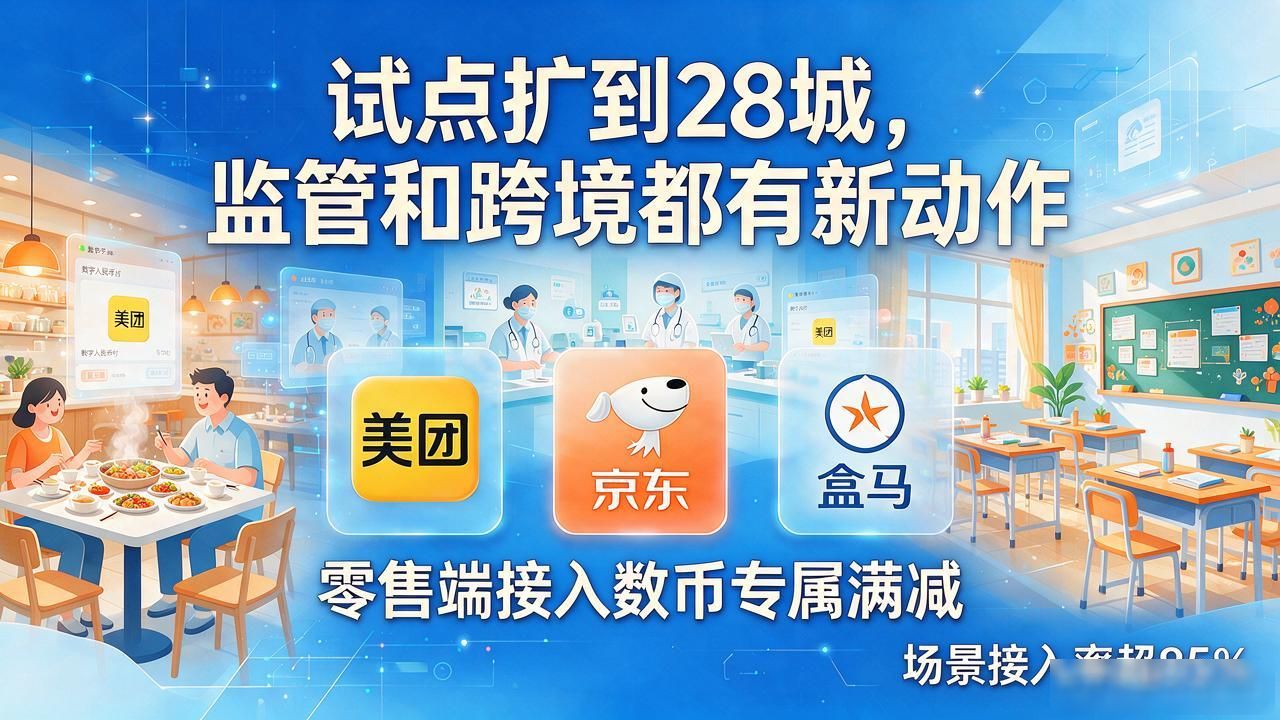 国内数字货币最新新闻：试点扩到28城，监管和跨境都有新动作
