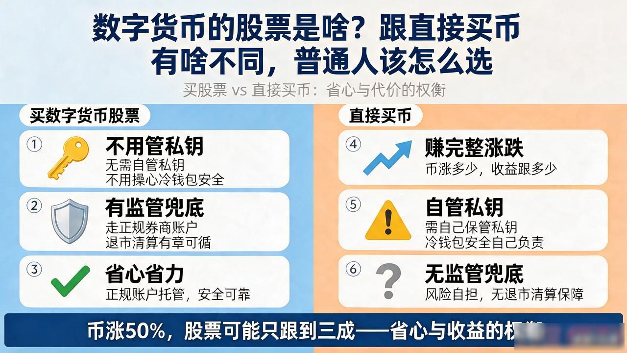 数字货币的股票是啥？跟直接买币有啥不同，普通人该怎么选