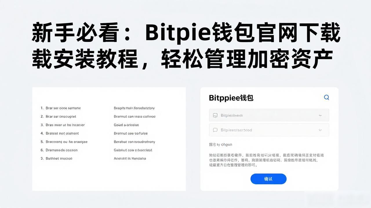 从零开始:新手用户如何在bitpie官网顺利完成钱包官网下载,快速上手加密资产管理。_Bitpie钱包下载流程_Bitpie钱包创建与备份