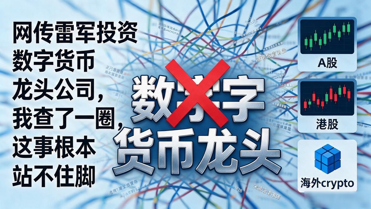 数字货币龙头投资传闻_数字货币龙头雷军投资_雷军投资数字货币