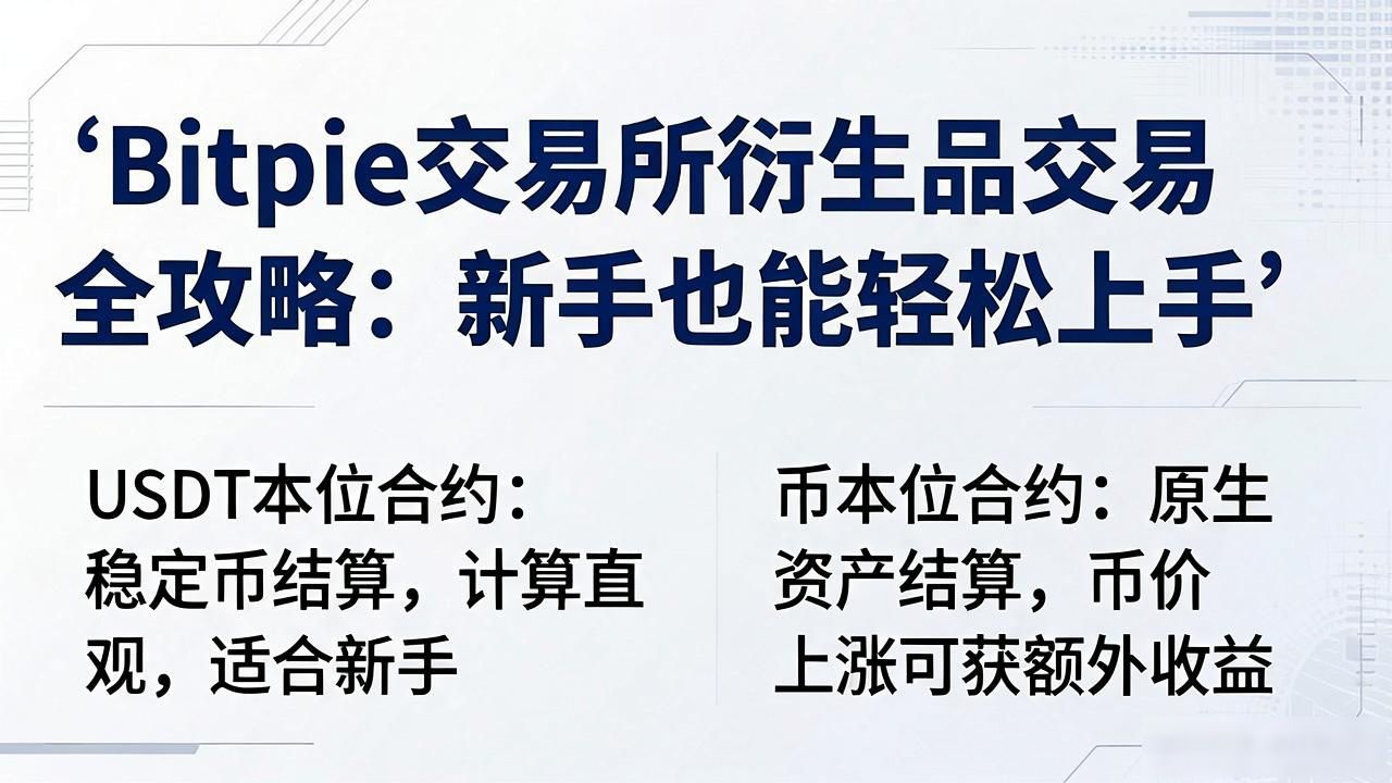 Bitpie交易所衍生品交易全攻略：新手也能轻松上手