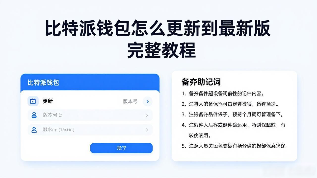 更新比特派钱包至最新版的步骤_比特派钱包更新教程_保障加密资产安全