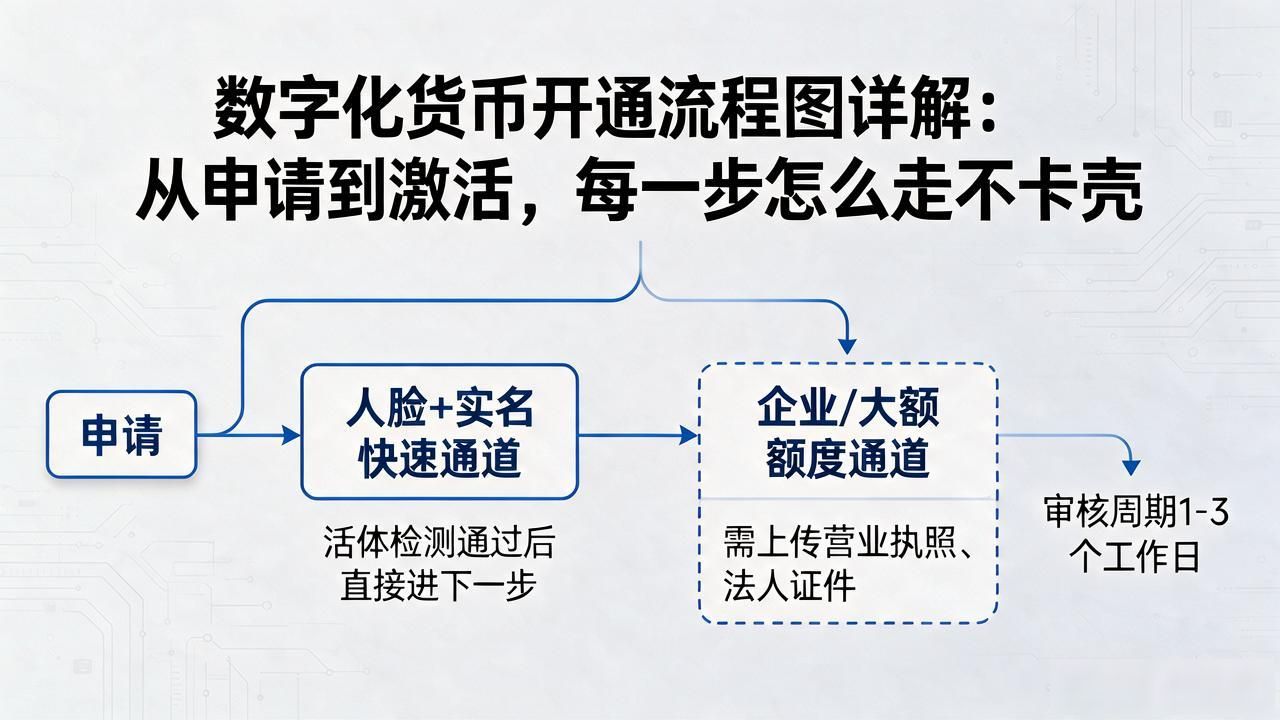 数字化货币开通流程图详解：从申请到激活，每一步怎么走不卡壳