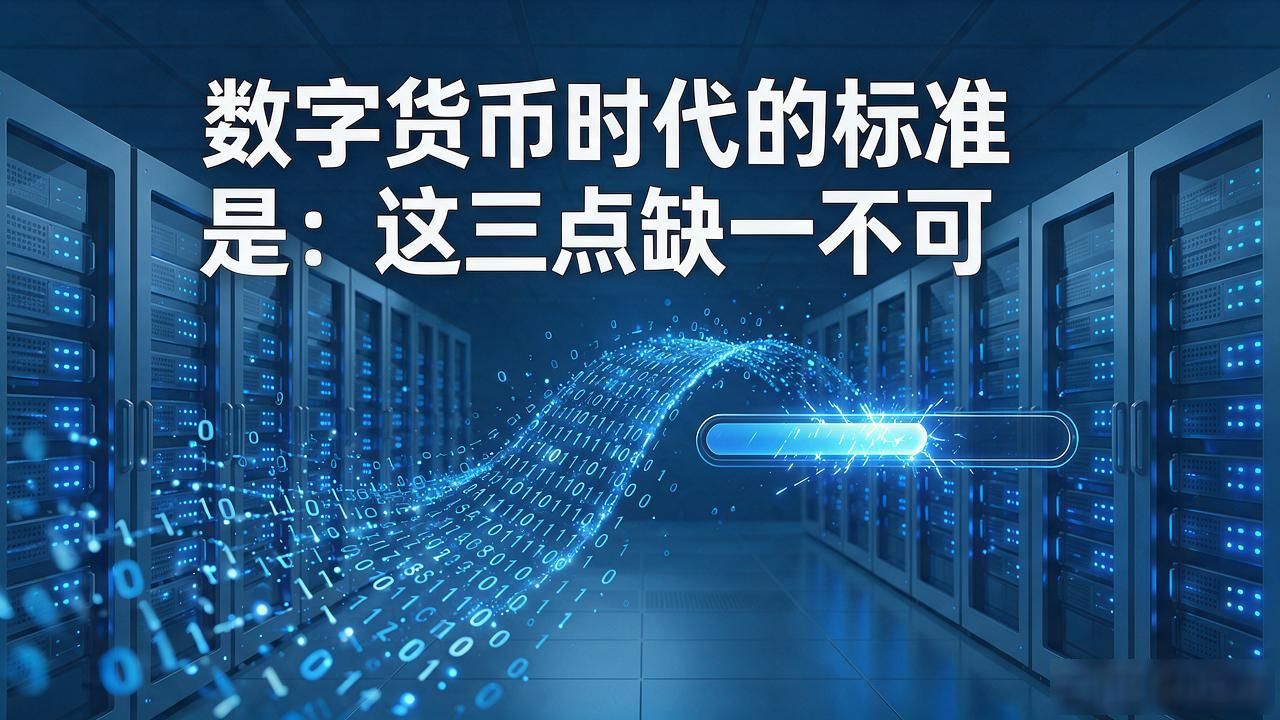 数字货币时代的标准是：这三点缺一不可