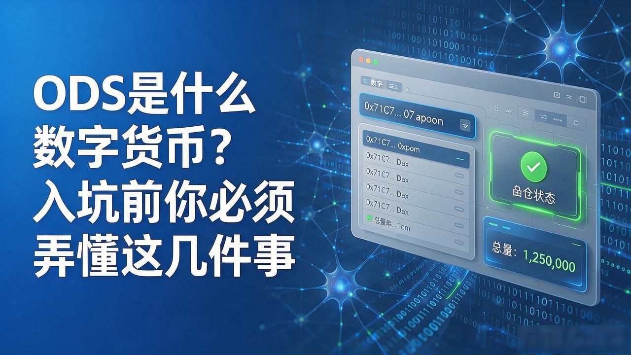 ODS是什么数字货币？入坑前你必须弄懂这几件事