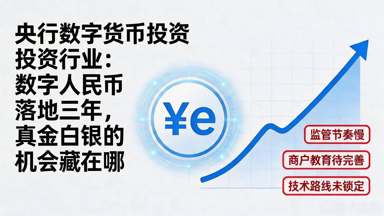 央行数字货币投资行业：数字人民币落地三年，真金白银的机会藏在哪