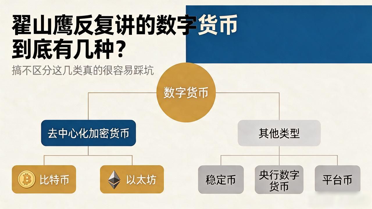翟山鹰反复讲的数字货币到底有几种？搞不区分这几类真的很容易踩坑