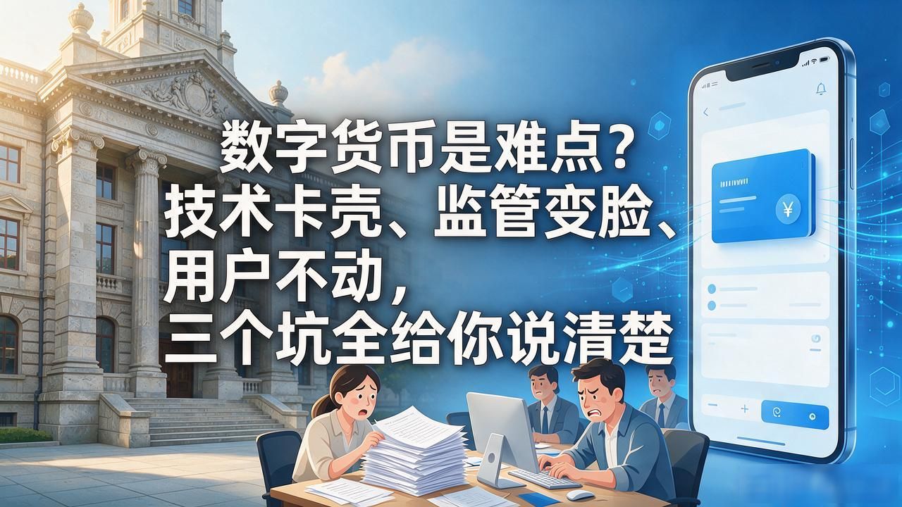 数字货币是难点？技术卡壳、监管变脸、用户不动，三个坑全给你说清楚