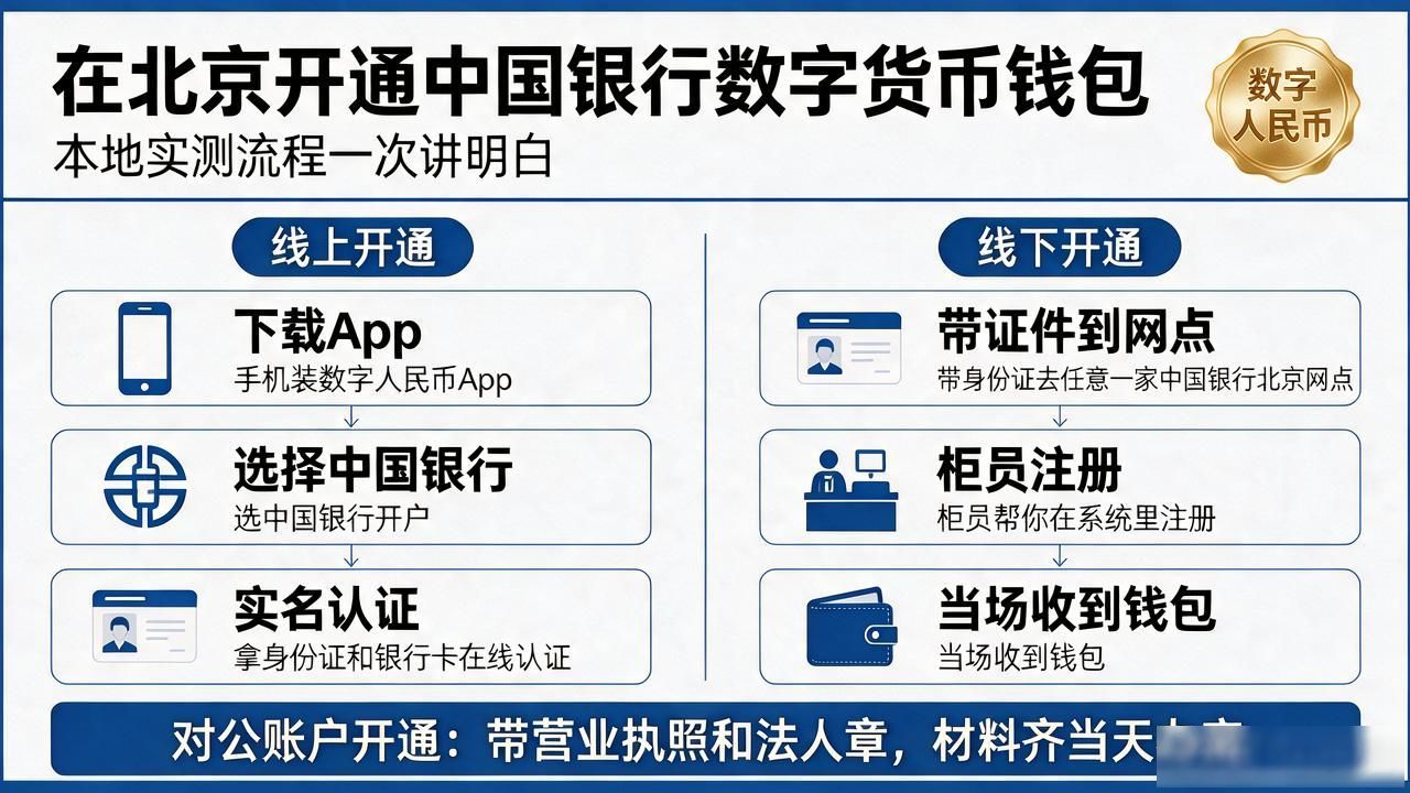 在北京开通中国银行数字货币钱包，本地实测流程一次讲明白