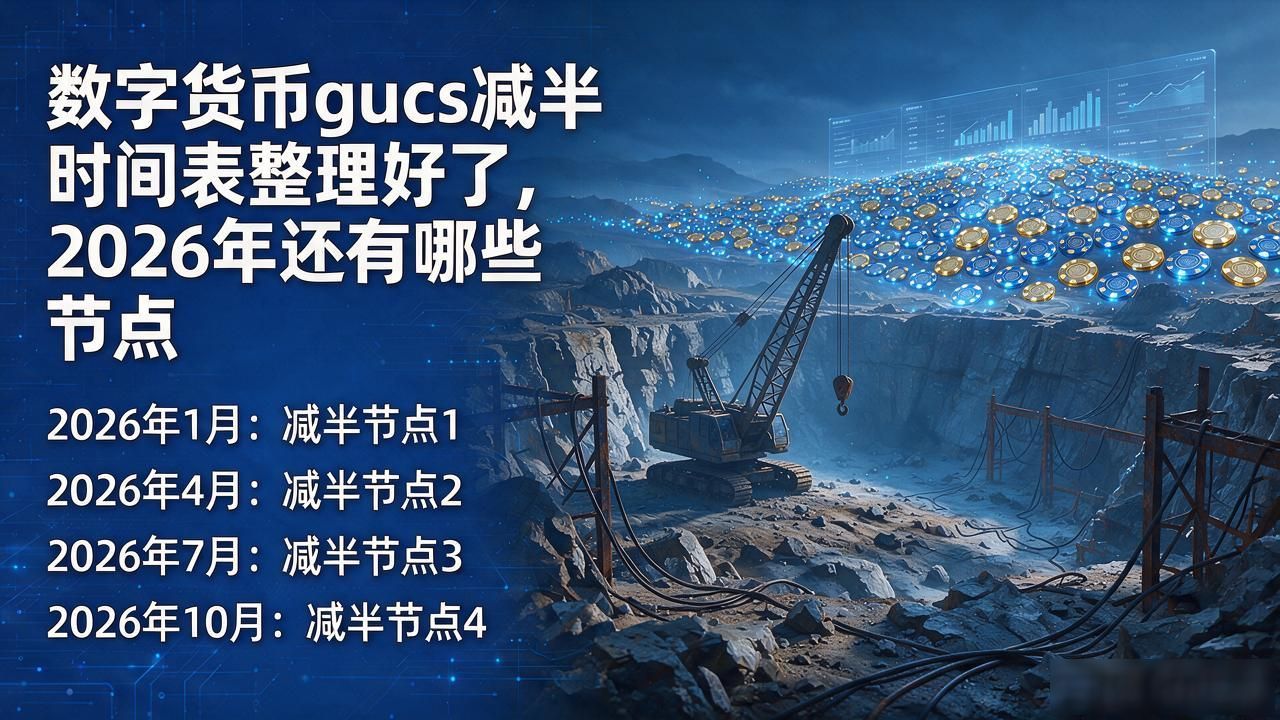 数字货币gucs减半时间表整理好了，2026年还有哪些节点