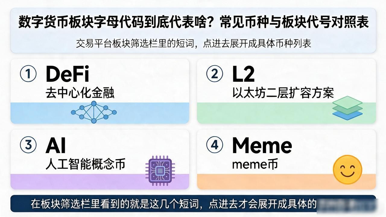 数字货币板块字母代码_数字货币字母代码含义解析_常见币种缩写对照表