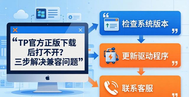 TP官方正版下载后打不开？三步解决兼容问题