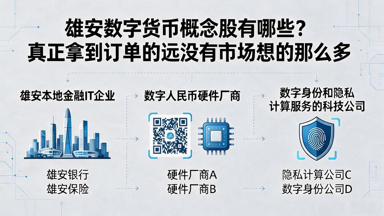 雄安数字货币概念股有哪些？真正拿到订单的远没有市场想的那么多