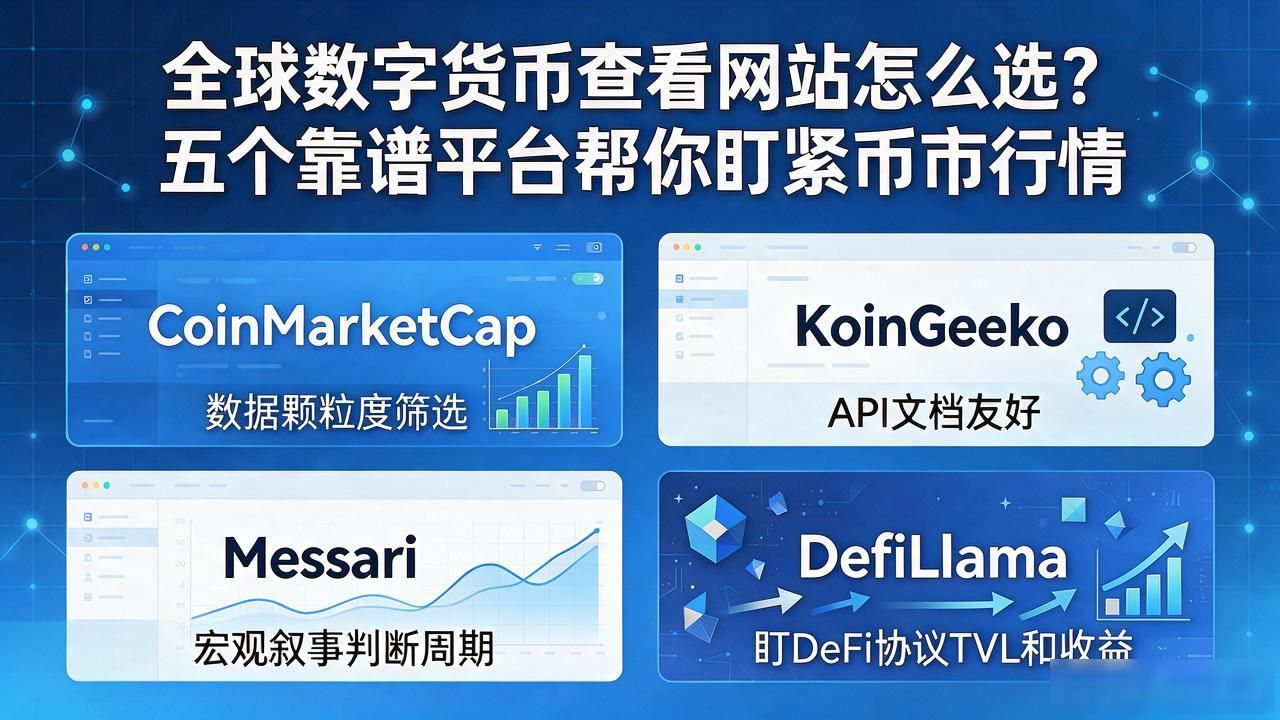 全球数字货币查看网站怎么选？五个靠谱平台帮你盯紧币市行情